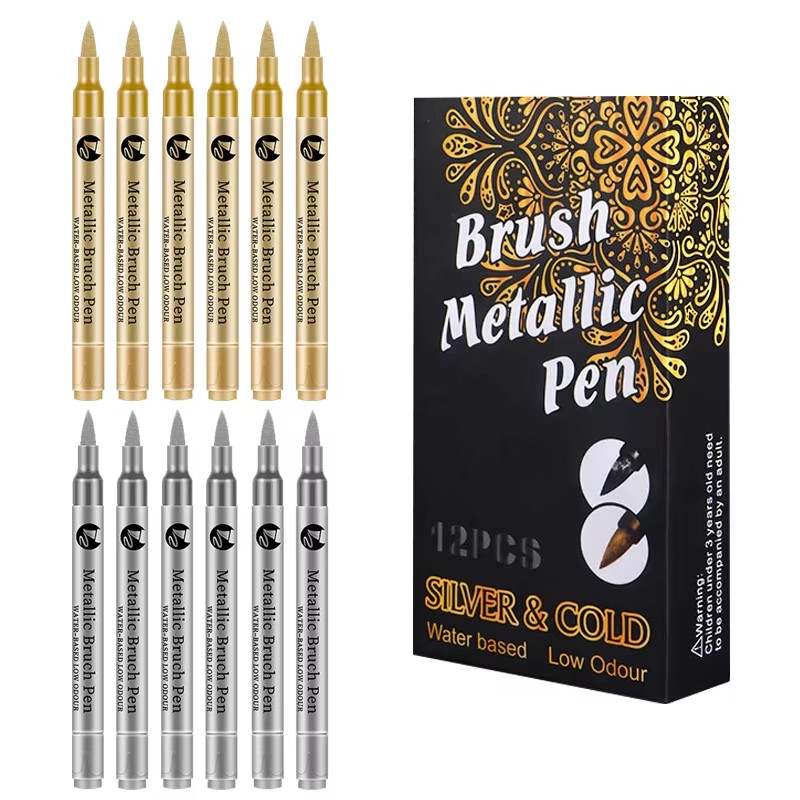 Paint Brush - 2-12 Buah Pena Spidol Cat Tahan
