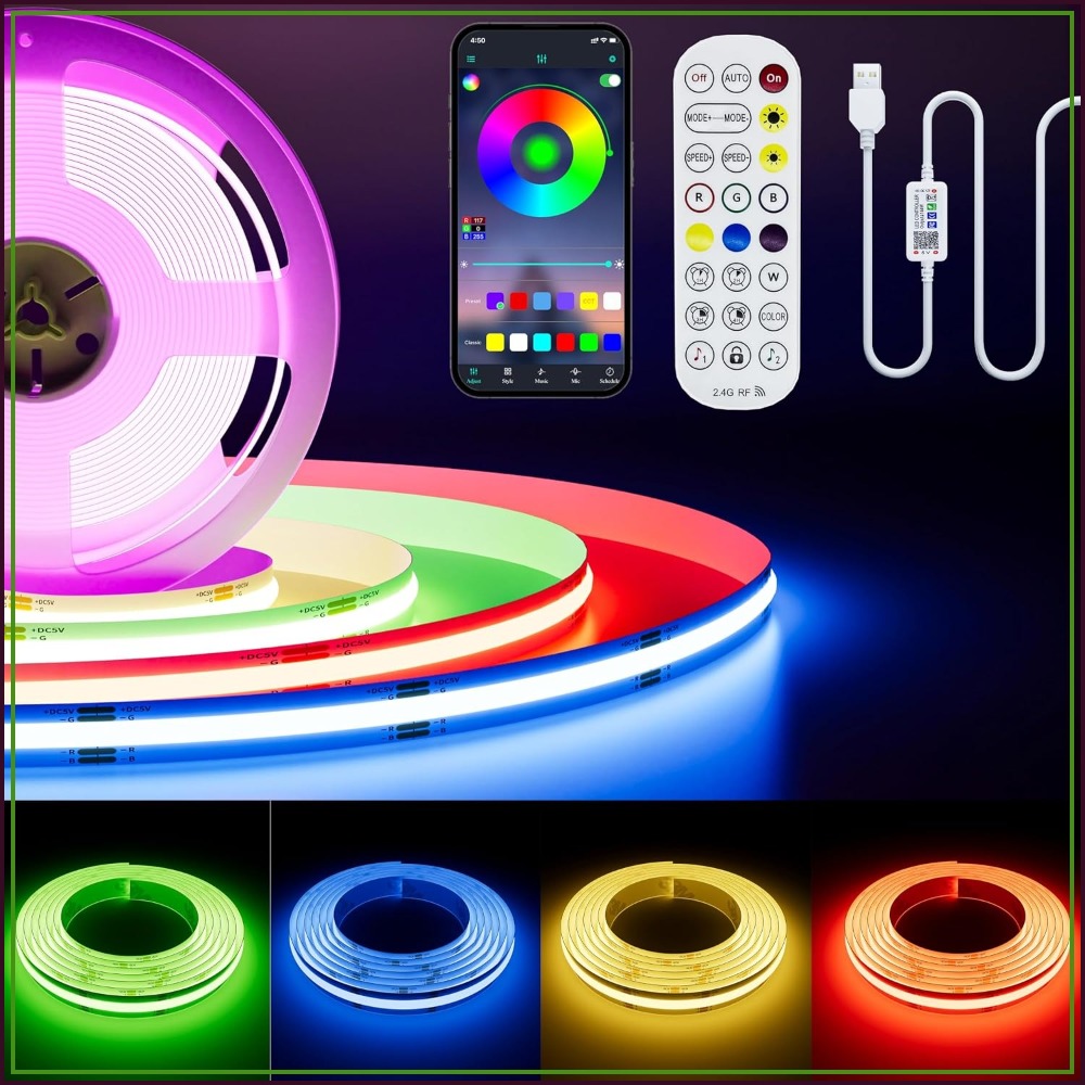 Led Strip Lights - Lampu Strip LED RGB COB USB