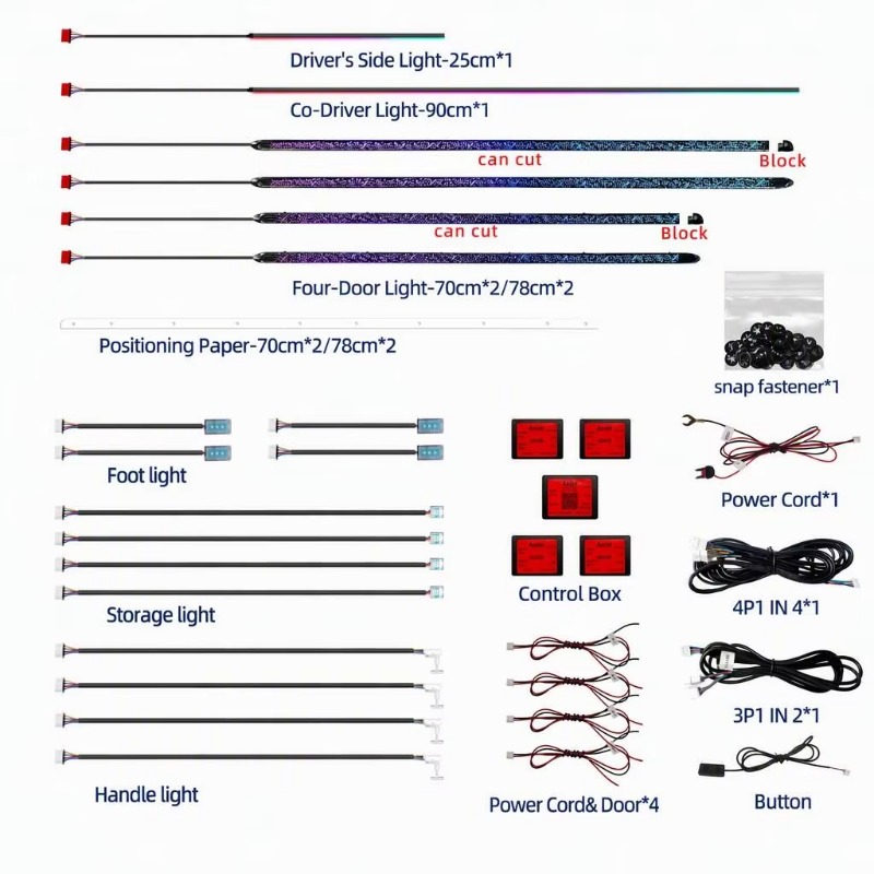 Paket Lampu Ambient Mobil 18 i - Door Handle ulasan dan harga