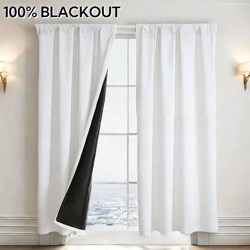 1pc Tirai Blackout 100% dengan - Curtain Rods ulasan dan harga