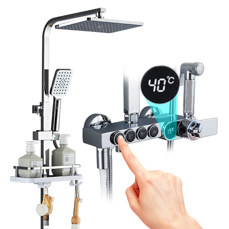 Set Shower Digital LED Perak M - Faucet ulasan dan harga