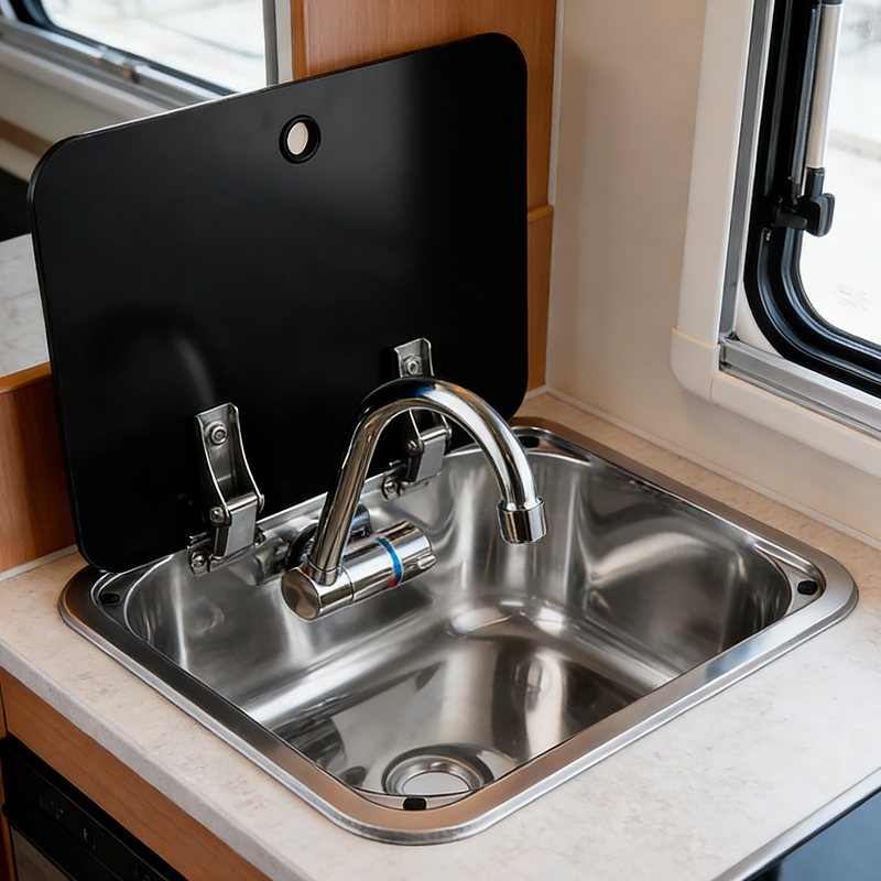 Wastafel RV Kompak dari Baja A - Faucet ulasan dan harga
