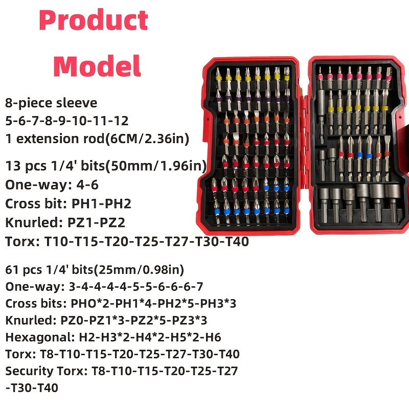 Set Obeng 83 Pcs, Set Mata Bor - Drill Bits ulasan dan harga