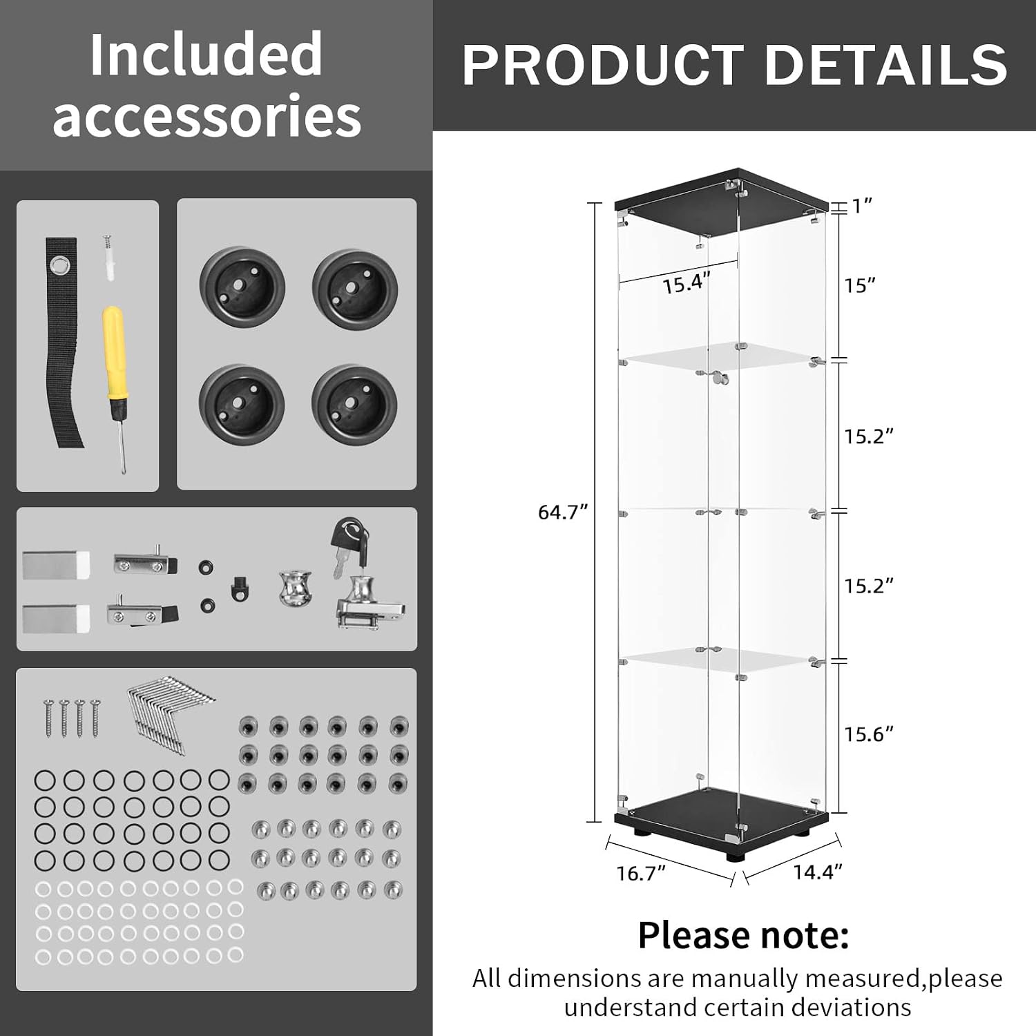 Lemari Pajangan Kaca dengan Ku - Door Lock ulasan dan harga