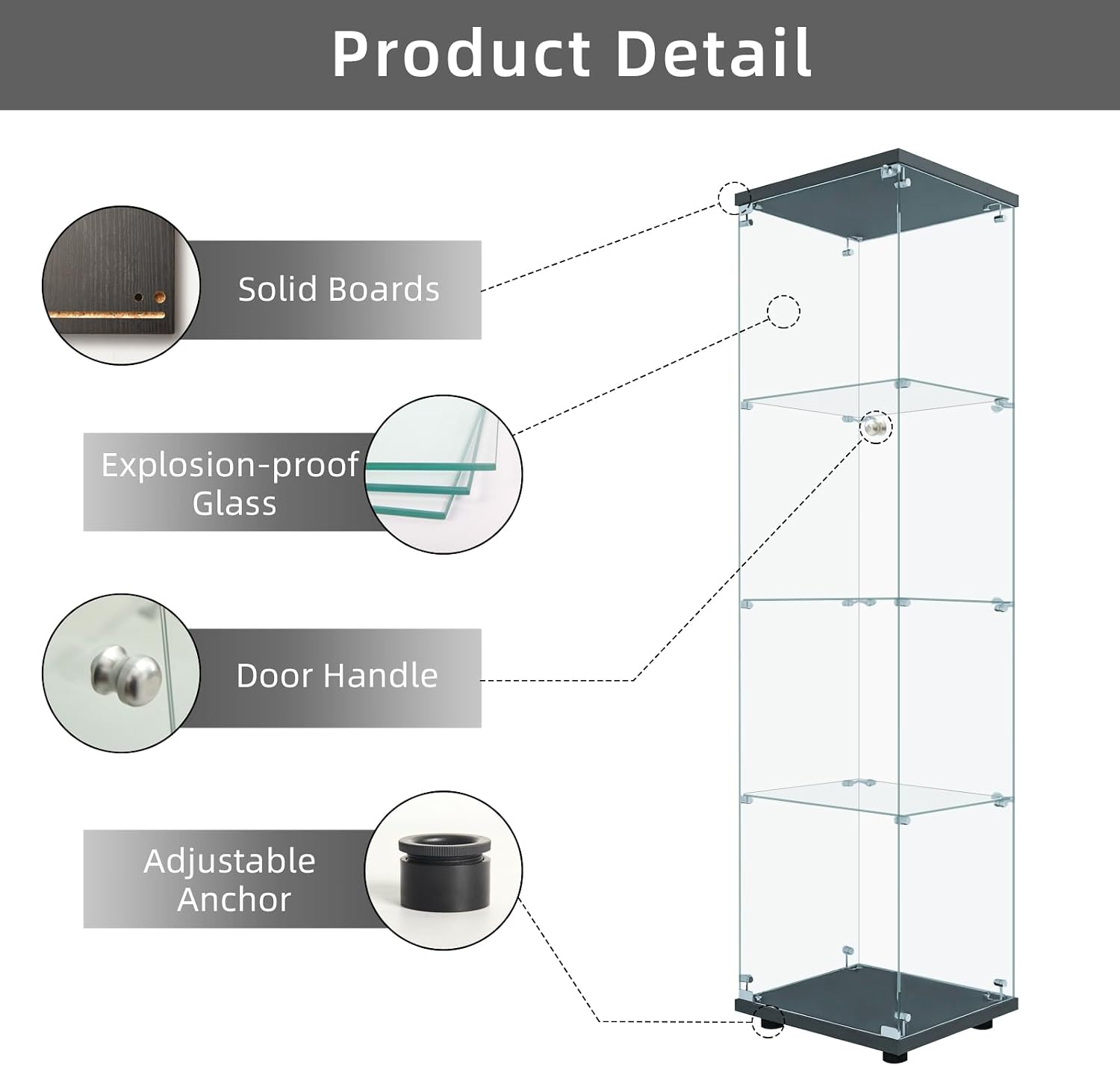 Lemari Pajangan Kaca dengan Ku - Door Lock ulasan dan harga