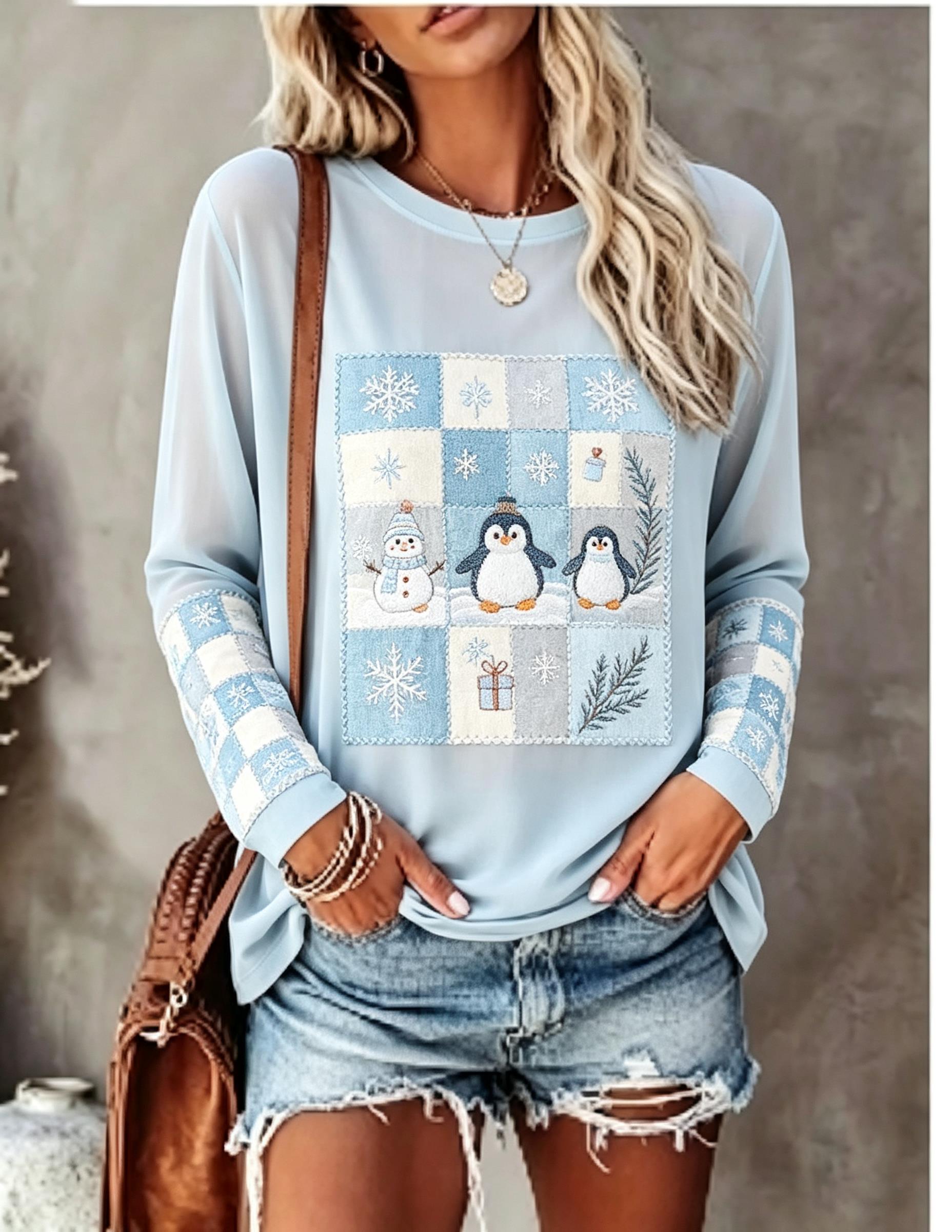Kaos Lengan Panjang Wanita den - Wallpaper ulasan dan harga