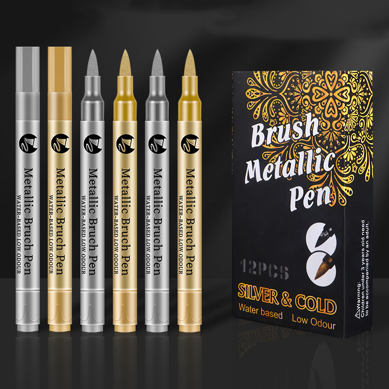 2-12 Buah Pena Spidol Cat Taha - Paint Brush ulasan dan harga