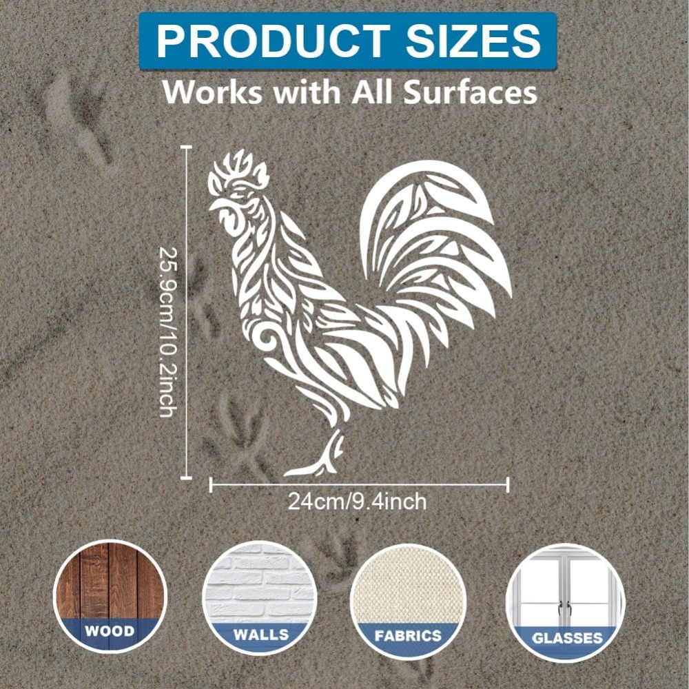 Stensil Ayam 11.8 × 11.8 Inci  - Paint Brush ulasan dan harga