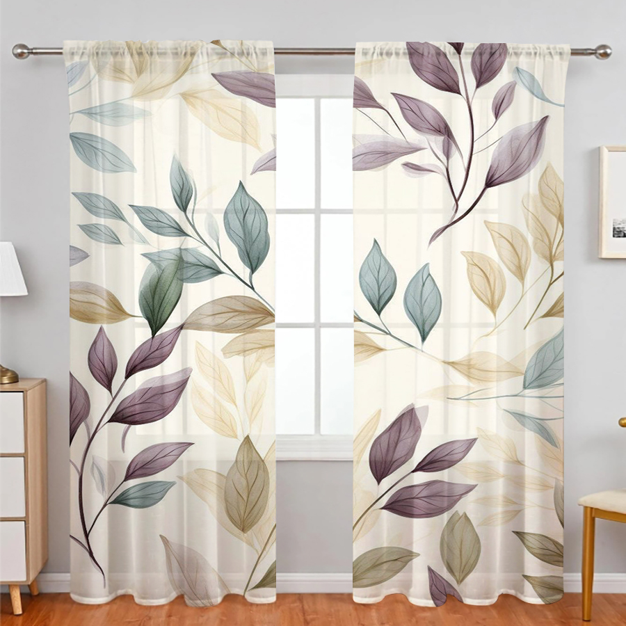 2 buah gorden tipis, motif cab - Curtain Rods ulasan dan harga