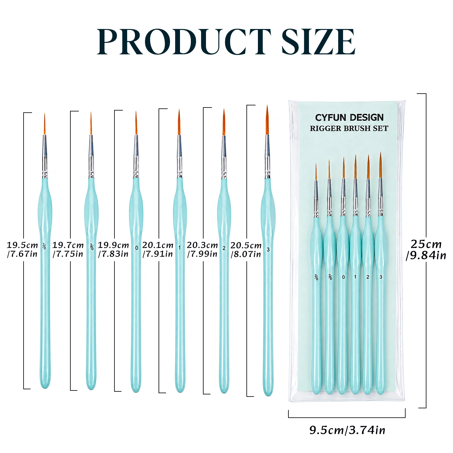 6 buah Set Kuas Lukis Rigger,  - Paint Brush ulasan dan harga